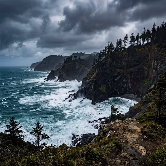 Panoramic Coastal Cliff Landscape
