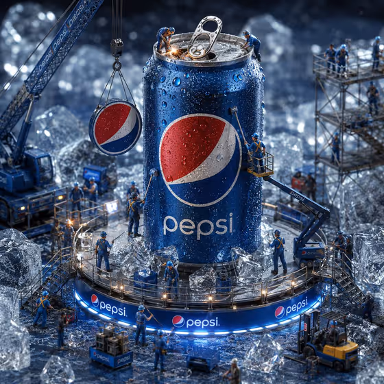 Miniature Workers Giant Soda Can template result