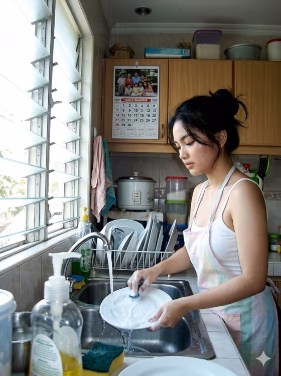 Candid Kitchen Lifestyle Portrait