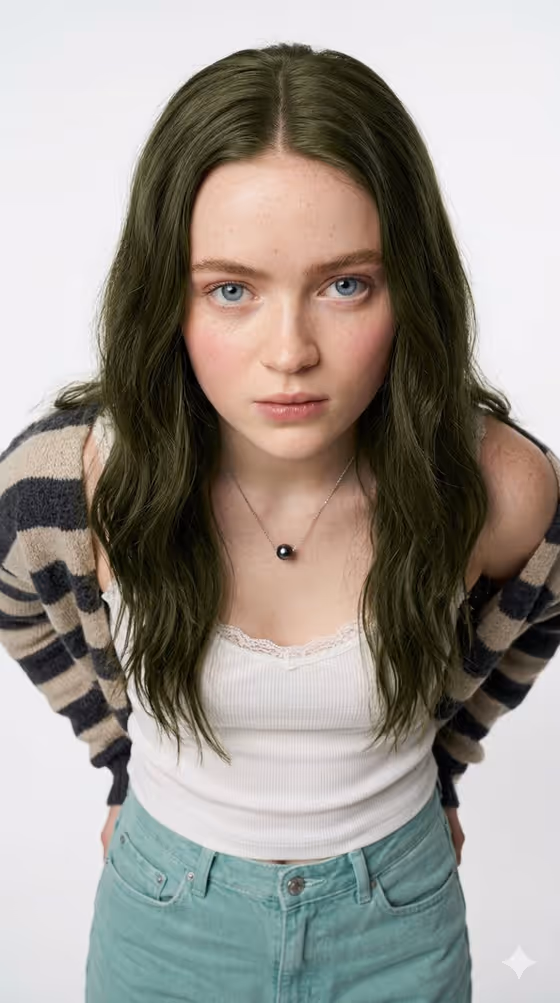 High-Angle Studio Portrait