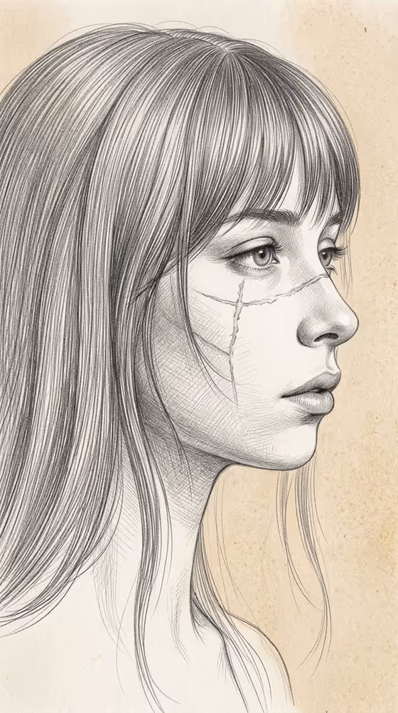 Silverpoint Portrait template result