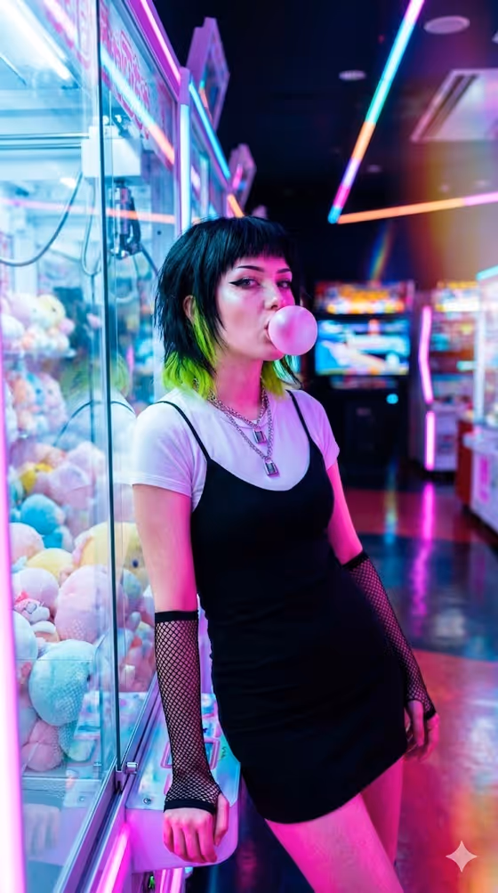 Neon Arcade Portrait