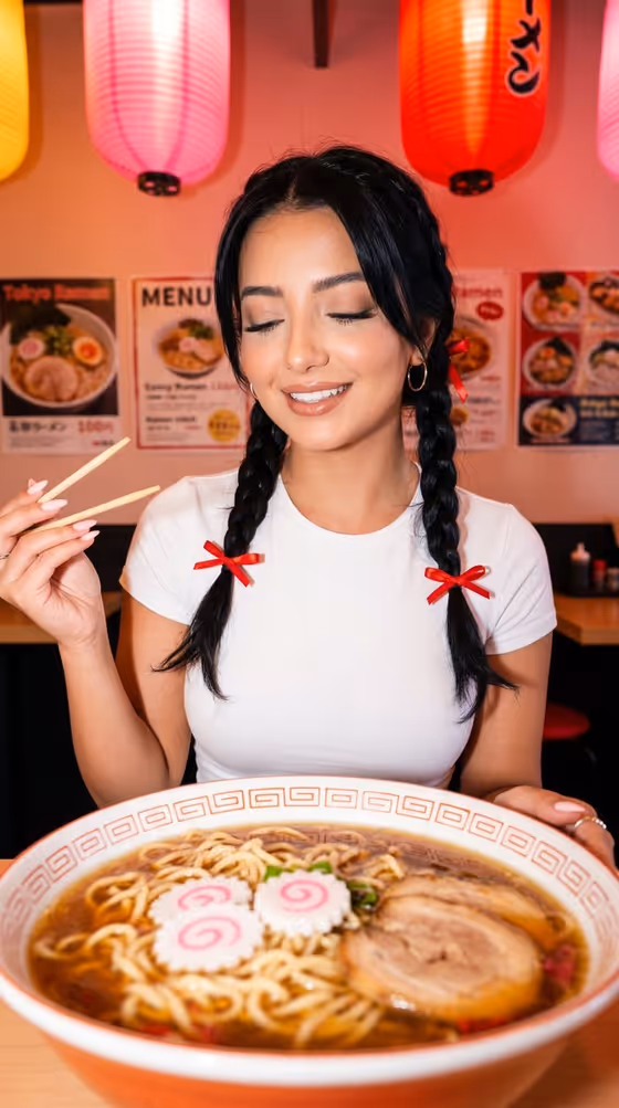 Ramen Flash Portrait template result