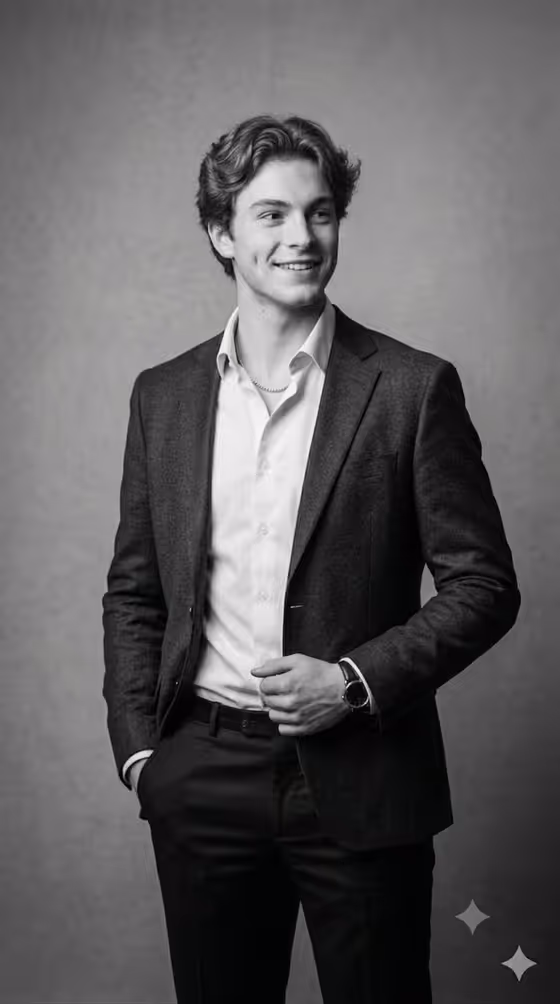 Classic Black and White Male Studio Portraits template result
