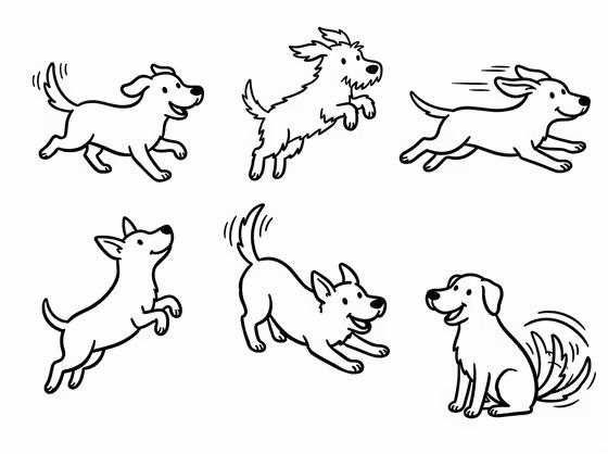 Minimalist Dog Sketch Clipart template result
