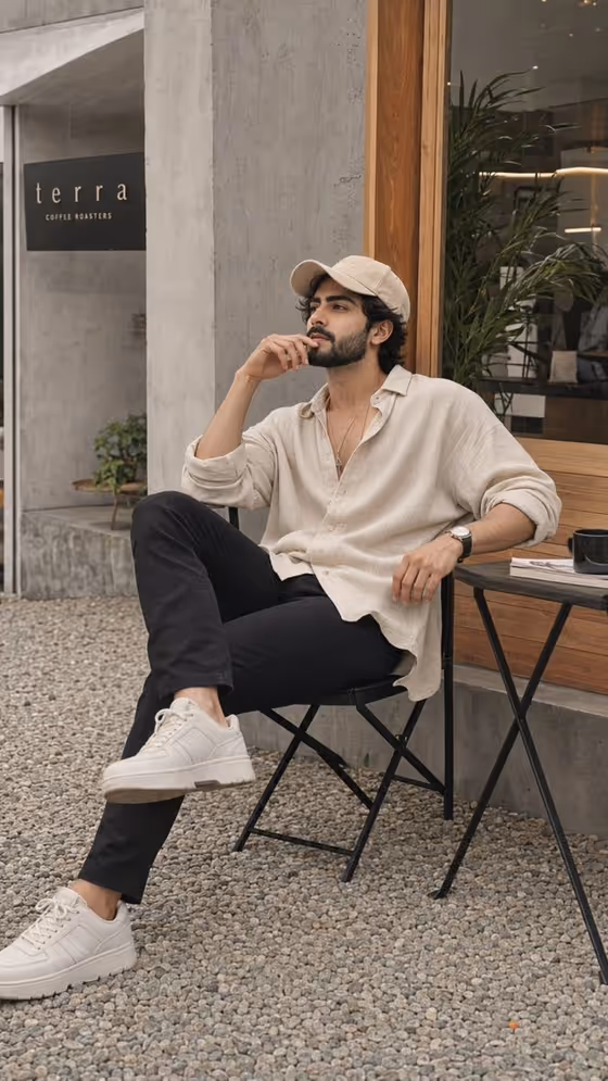 Minimalist Streetwear Cafe Portrait template result