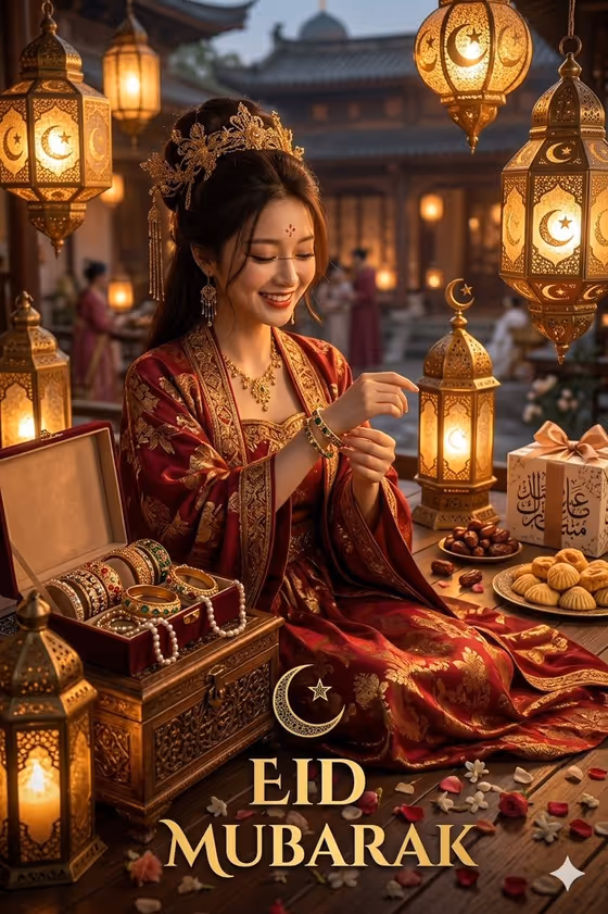 Eid Mubarak Traditional Portrait template result
