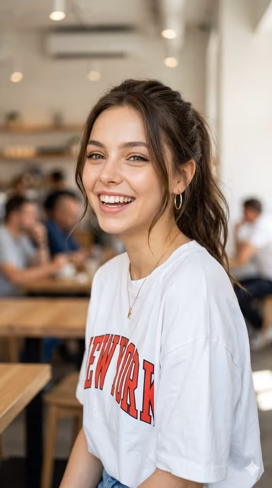 Candid Graphic T-Shirt Portrait template result