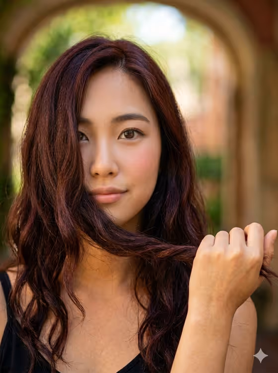 Cute Korean Woman Soft Portrait template result