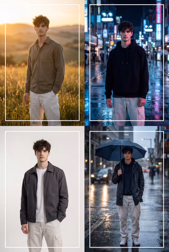 Cinematic Grid Portrait