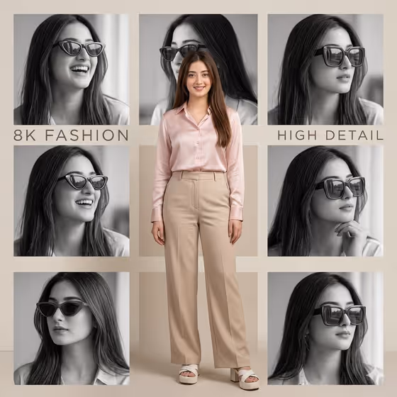 Fashion Collage Portrait template result