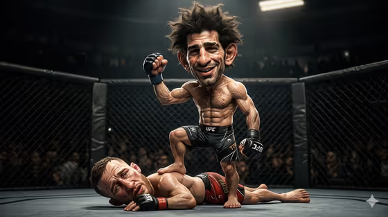 3D Caricature MMA Victory