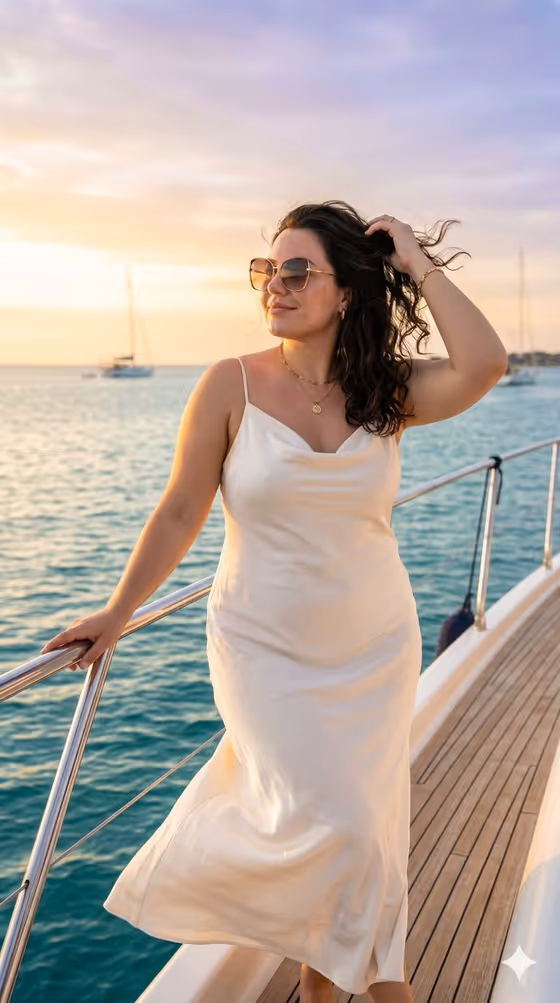 Luxury Yacht Fashion Portrait template result