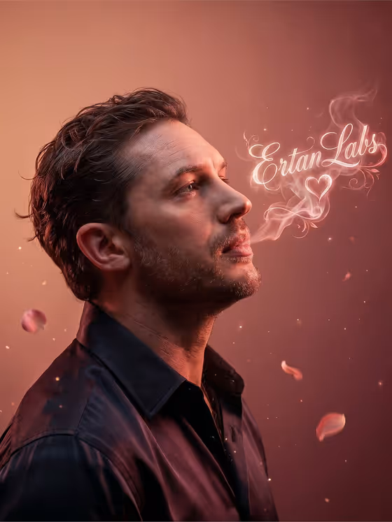 Smoke Calligraphy Portrait template result