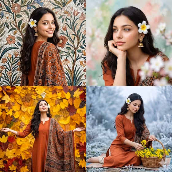 Four Seasons Portrait Collage