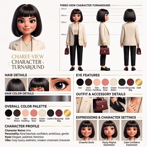 3D Character Sheet template result