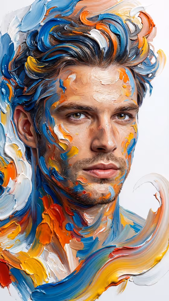 Paint Fusion Portrait template result