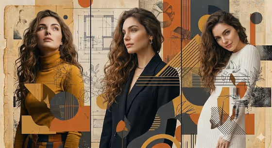 Fashion Collage Triptych