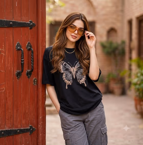 Fashion Street Butterfly Tee Portrait template result