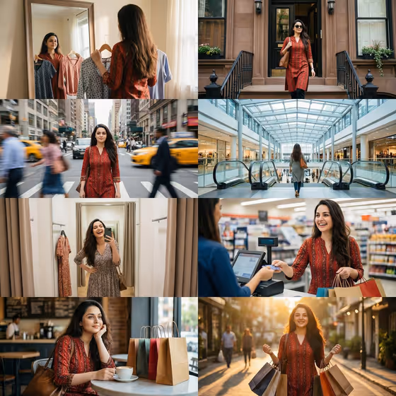Shopping Day Collage