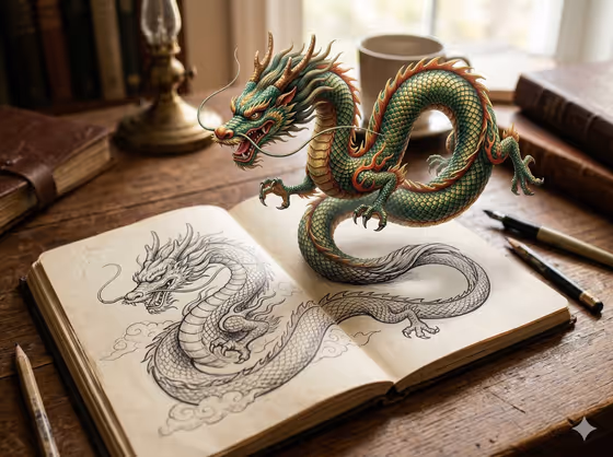 Living Sketch Dragon