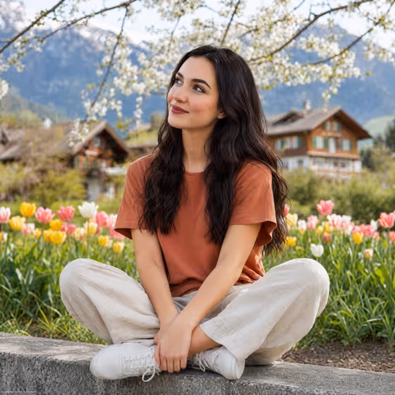 Alpine Spring Portrait of a Woman
