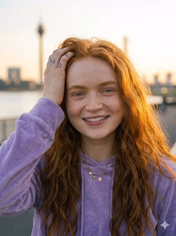 Golden Hour Riverside Portrait