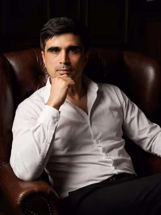 Professional Executive Portrait in Armchair template result