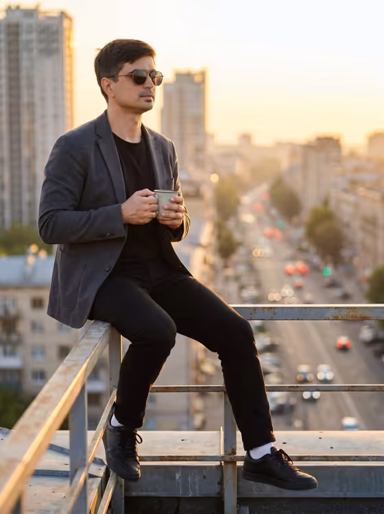 Urban Rooftop Portrait